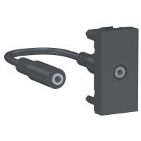 Аудио розетка Schneider Electric NU343354 Mini jack 1М (антрацит)