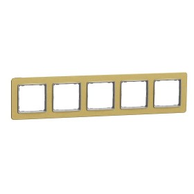 П'ятипостова рамка Schneider Electric Sedna Elements Sedna Elements матове золото SDD371805