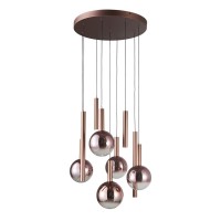 Підвісний світильник, люстра Italux PND-24038-9A-COPP Camino LED 9x54W 3000K 2112Lm IP20 мідний