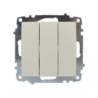 Выключатель ELBI ZENA кремовый 3кл без рамки ( 609-010300-254 )