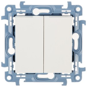 Вимикач двоклавішний Simon 10 білий