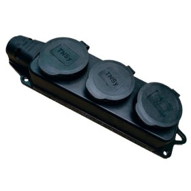 Тримісна колодка TNSy RUBBER з захисною кришкою та заземленням IP44 (TNSy5000077)
