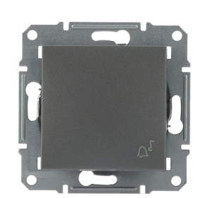 Выключатель кнопочный без рамки «Звонок» сталь Asfora, EPH0800162