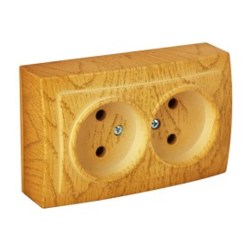 Розетка Nilson Themis дуб 2-на без заземлення ( 26251024 )