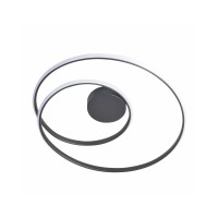 Люстра світлодіодна стельова кругла Goldlux 328038 Zefira 50 Led 1x40W 4000K 3700Lm IP20 Антрацит