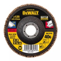 Плоский пелюстковий шліфкруг по металу DeWALT DT30602 Eхtreme 40G 125х22,23мм