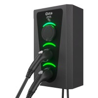 Однофазна зарядна станція для електромобілів Octa Energy SW322-C1-C1-C1 Smart Wall на 22кВт з 3 портами (Type 1 Type 1 Type 1)