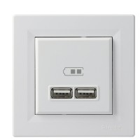 USB розетка Schneider Electric Asfora EPH2700221 (біла)
