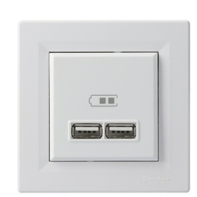 USB розетка Schneider Electric Asfora EPH2700221 (біла)