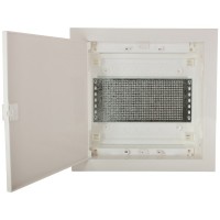 Мультимедійний щиток ETI 001101189 ECG14 MEDIA-PO (перфорована панель та пластикові білі двері)