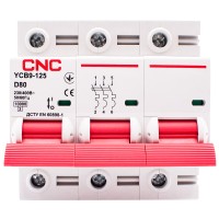 Автоматический выключатель CNC YCB9-125 3Р 80А 10kA D