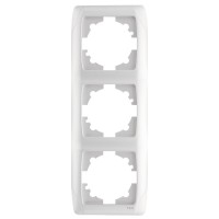 Рамка тройная вертикальная VIKO Carmen белая