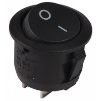 Переключатель Аско-Укрем KCD1-5-101 B/B (0-I) круглый черный (A0140040067)