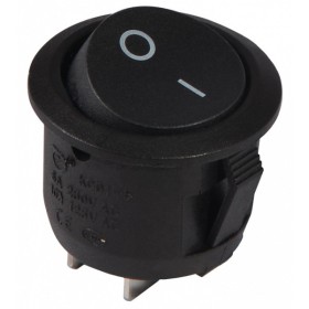Переключатель Аско-Укрем KCD1-5-101 B/B (0-I) круглый черный (A0140040067)