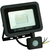 Світлодіодний прожектор Evrolight FM-01D-30 30Вт 6400К з датчиком руху (57052)