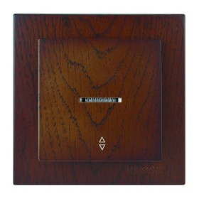 Вимикач Nilson Touran горіх 1кл прохідний з підсвіткою ( 24271008 )