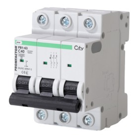 Автоматический выключатель Promfactor CITY FB1-63 3P C 40A 6кА (FB1CI3040)