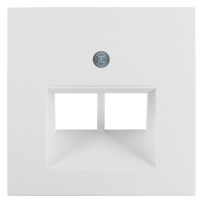 Накладка для розетки UAE/E-DAT, полярная белизна матовая Berker S.1/B.3/B.7