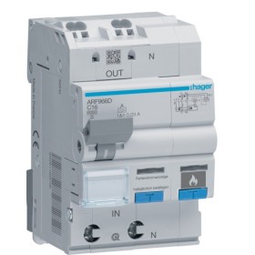 Дифавтомат з дуговим захистом AFDD Hager ARF966D C 16A 1P+N