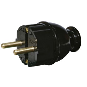 Вилка прямая ETI PPB-ST 2Р+РЕ поликарбонат IP20 черная (4481006)