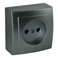 Розетка Nilson Themis антрацит 1-на без заземлення ( 26161015 )