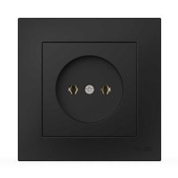 Розетка EL-BI VEGA черный мат 1-я без заземления ( 510-014800-215 )