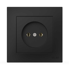 Розетка EL-BI VEGA черный мат 1-я без заземления ( 510-014800-215 )