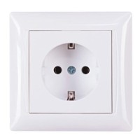 Розетка TNSy Latina с заземлением IP20 белая (TNSy5000053)