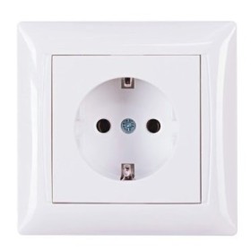 Розетка TNSy Latina с заземлением IP20 белая (TNSy5000053)