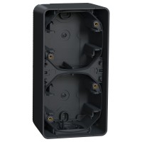 Накладний вертикальний блок підрозетників Schneider Electric MUR37912 IP55 (антрацит)