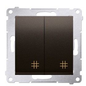 Подвійний перехресний вимикач Kontakt Simon Simon 54 DW7/2.01/46 (бронза)