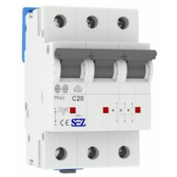 Трехполюсный автомат SEZ 63 C 20А 3P (PR63C20А)