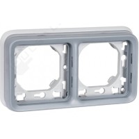Рамка 2-местная серая Legrand