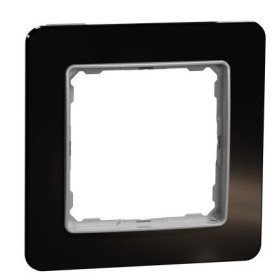 Рамка одинарная Schneider Electric Sedna Elements искусственное черное стекло SDD361801
