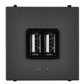 USB розетка ABB Zenit N2285 AN 2М (антрацит)