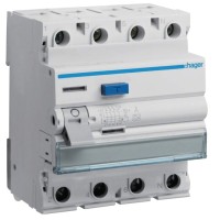 Пристрій захисного відлючення Hager CNA440D 40A 4P 100мА S тип А