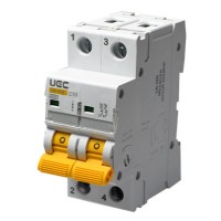 Автоматический выключатель UEC SB-M8 2P 10A C 4,5кA (MCB45-2-010-C)