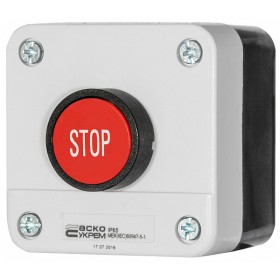 Одномісний пост Аско-Укрем XAL-B114 з кнопкою «Стоп» (A0140020003)