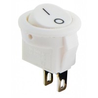 Миниатюрный переключатель Аско-Укрем KCD5-2-101 WH/WH круглый белый (A0140040131)