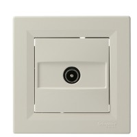 Розетка TV кінцева кремова Asfora, EPH3200123