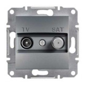 Розетка TV-SAT индивид.1dB без рамки сталь Asfora, EPH3400462