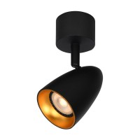 Світильник поворотний, спот Italux SPL-36748-1R-BK-GD Tino GU10 1x10W IP20 чорний