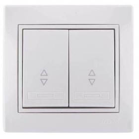 Вимикач 2-кл. прохідний білий Mira, Lezard