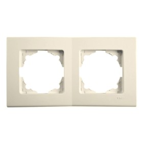 Рамка подвійна горизонтальна кремова VIKO Linnera