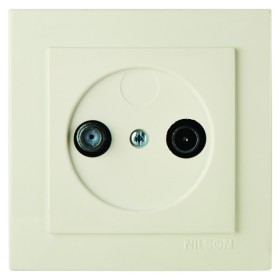 Розетка Nilson Touran кремова 1-на TV-SAT прохідна ( 24121036 )