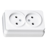 Розетка двойная без з/к Gunsan Misya