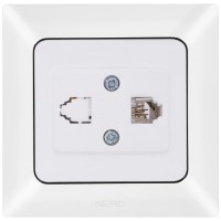 Телефонна розетка NE-AD ARAS 93-110-11-1 біла