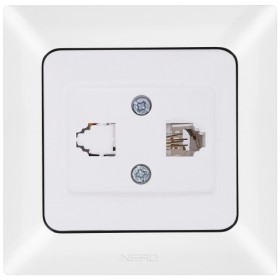 Телефонна розетка NE-AD ARAS 93-110-11-1 біла