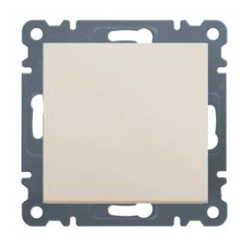 Вимикач 1-клавішний однотактний, WL0111 Lumina-2, кремовий, Hager