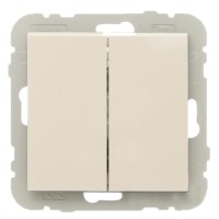 Двоклавішний сходовий вимикач Logus 21101 TPE 10АХ 250В (перли)